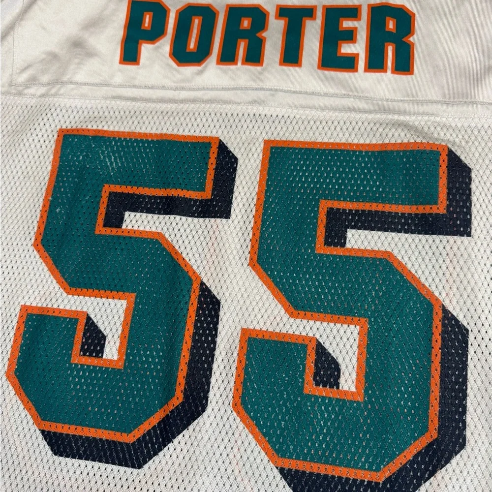 Reebok Miami Dolphins Joey Porter #55 NFL Away White Jersey Adult XL - Picture 8 of 8